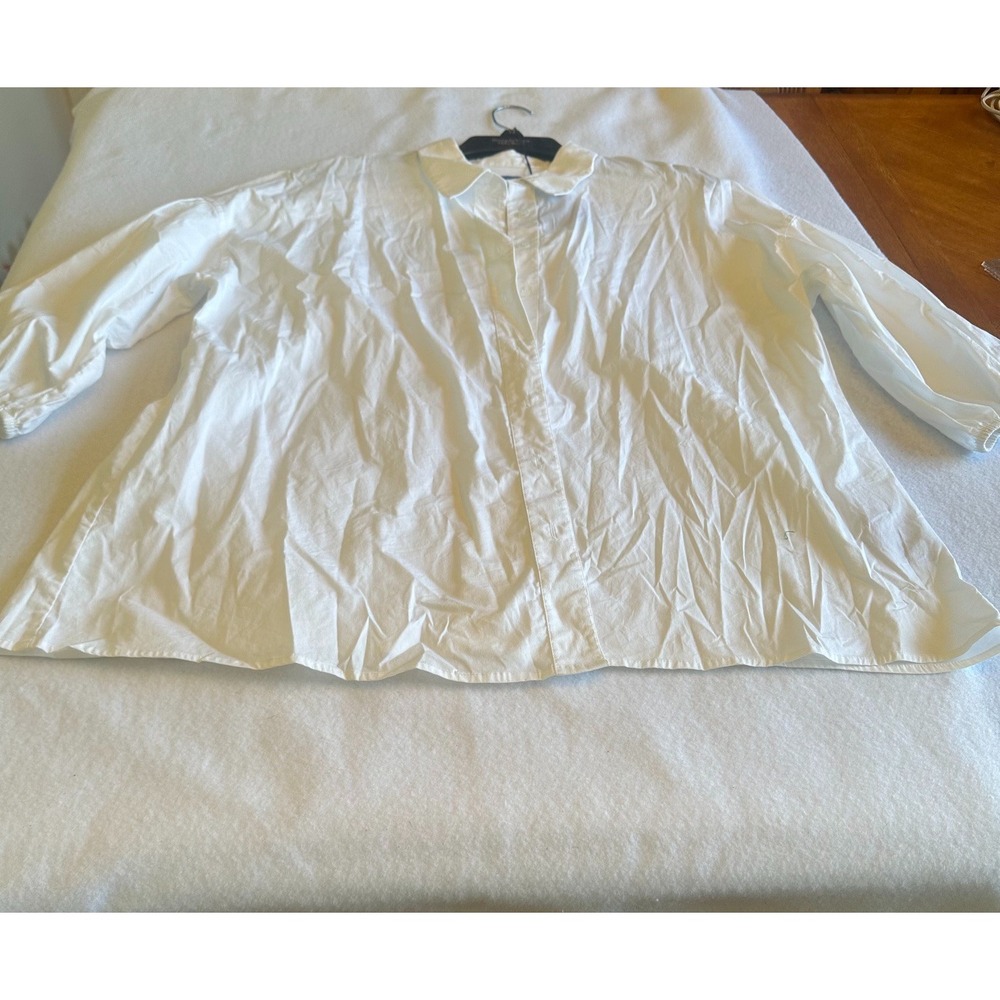 Simply Vera Vera Wang Womens White Button Down Blouse Shirt Office Classic 12